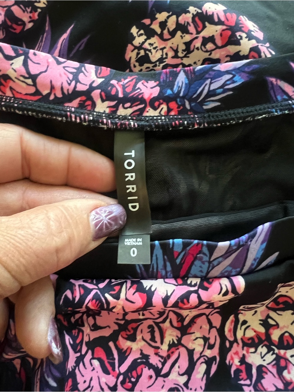 torrid Black Swim Skirt with Pink & Blue Pineapple Print - Picture 6 of 6